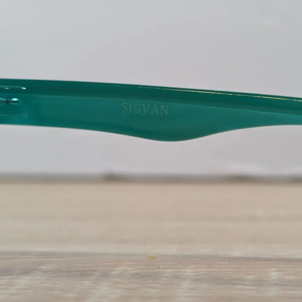 SIGVAN Teal Green Eyeglass Frames Rectangular Plastic RXOptical Glasses